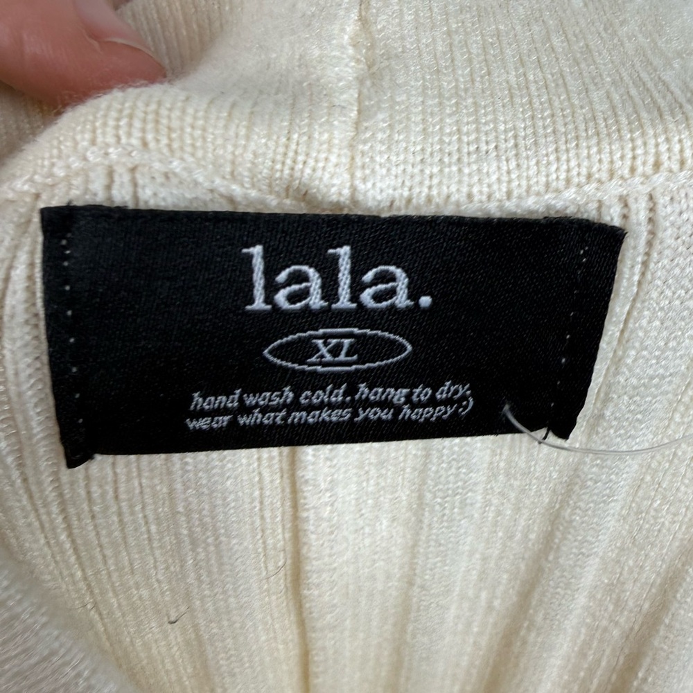 Dressed in LALA New Era Ribbed High Rise Wide Leg Pants XL - Picture 5 of 10
